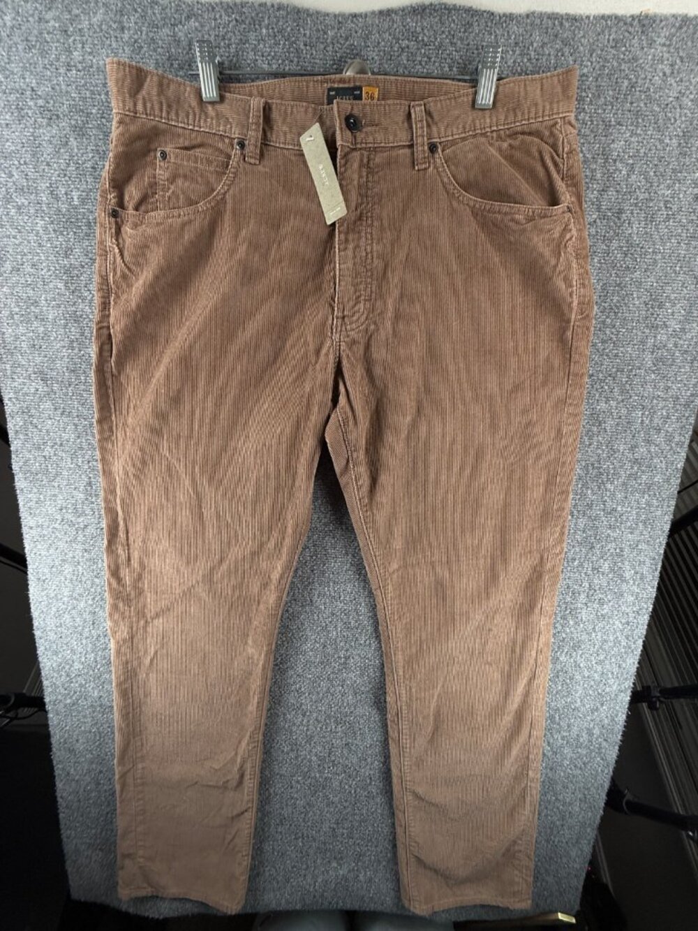 NWT J. Crew Corduroy Pants Men 36x34 Brown Cords Straight Fit All Cotton Adult